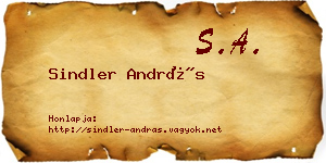 Sindler András névjegykártya